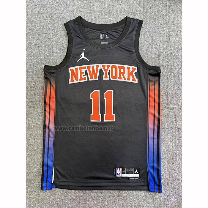 Camiseta New York Knicks Jalen Brunson NO 11 Statement 2025-26 Negro